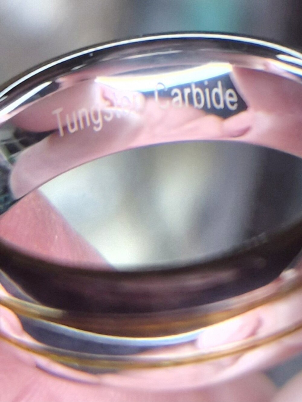 Men's Tungsten Ring Inside round Both with Ladies - Unbranded